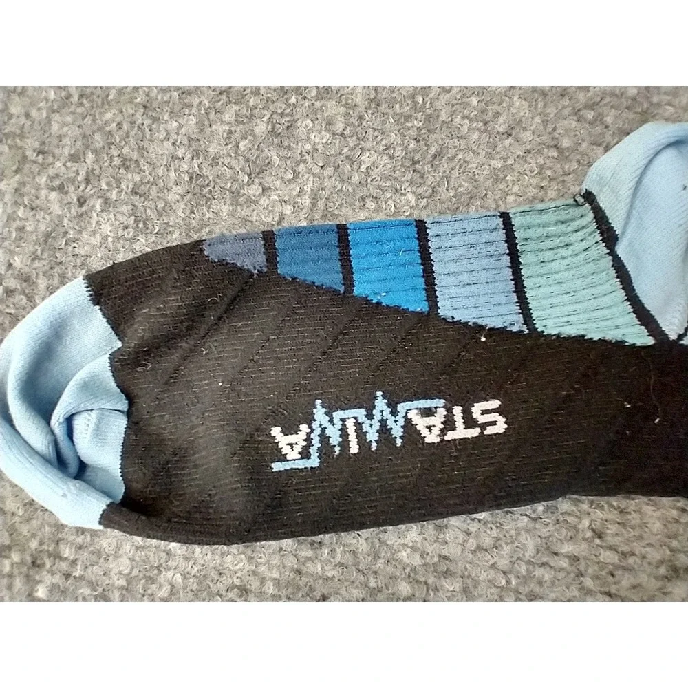 Physix Gear Stamina Compression Socks Black Blue Knee‎ High Athletic S/M